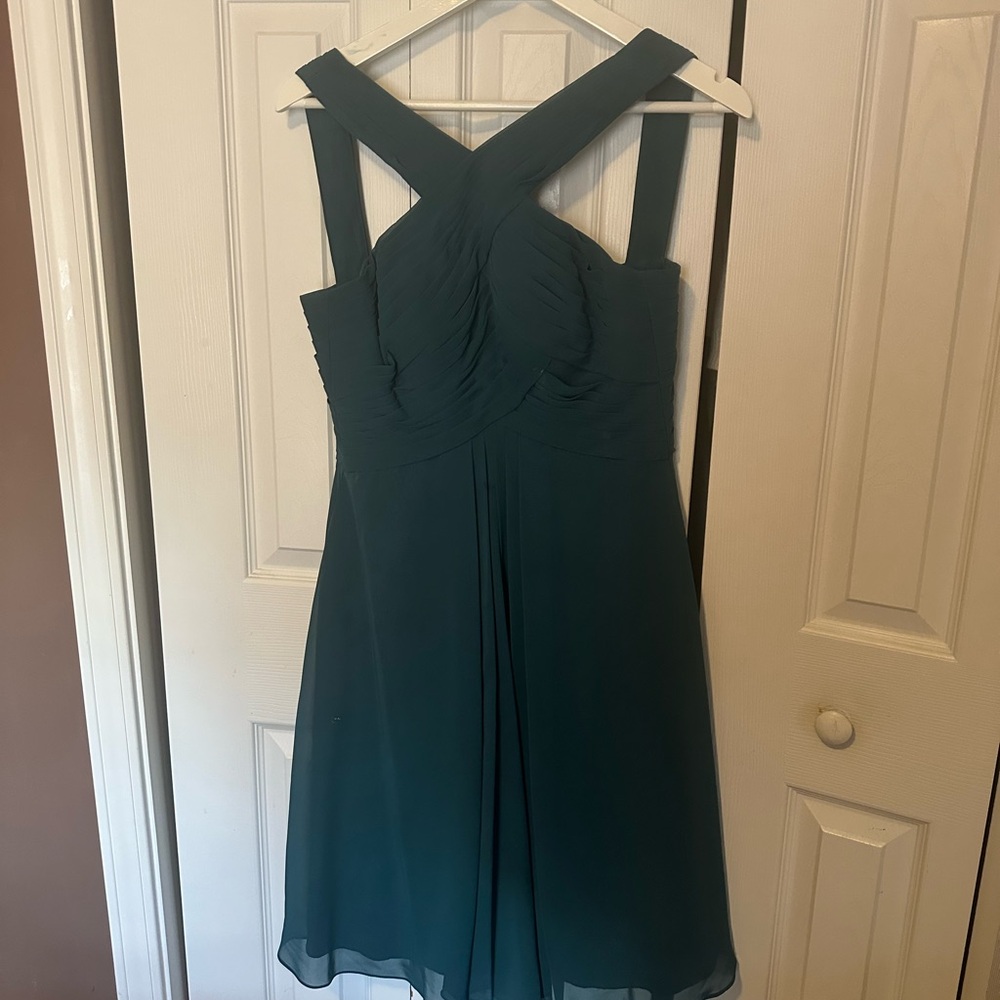Azazie Strapless Teal Dress